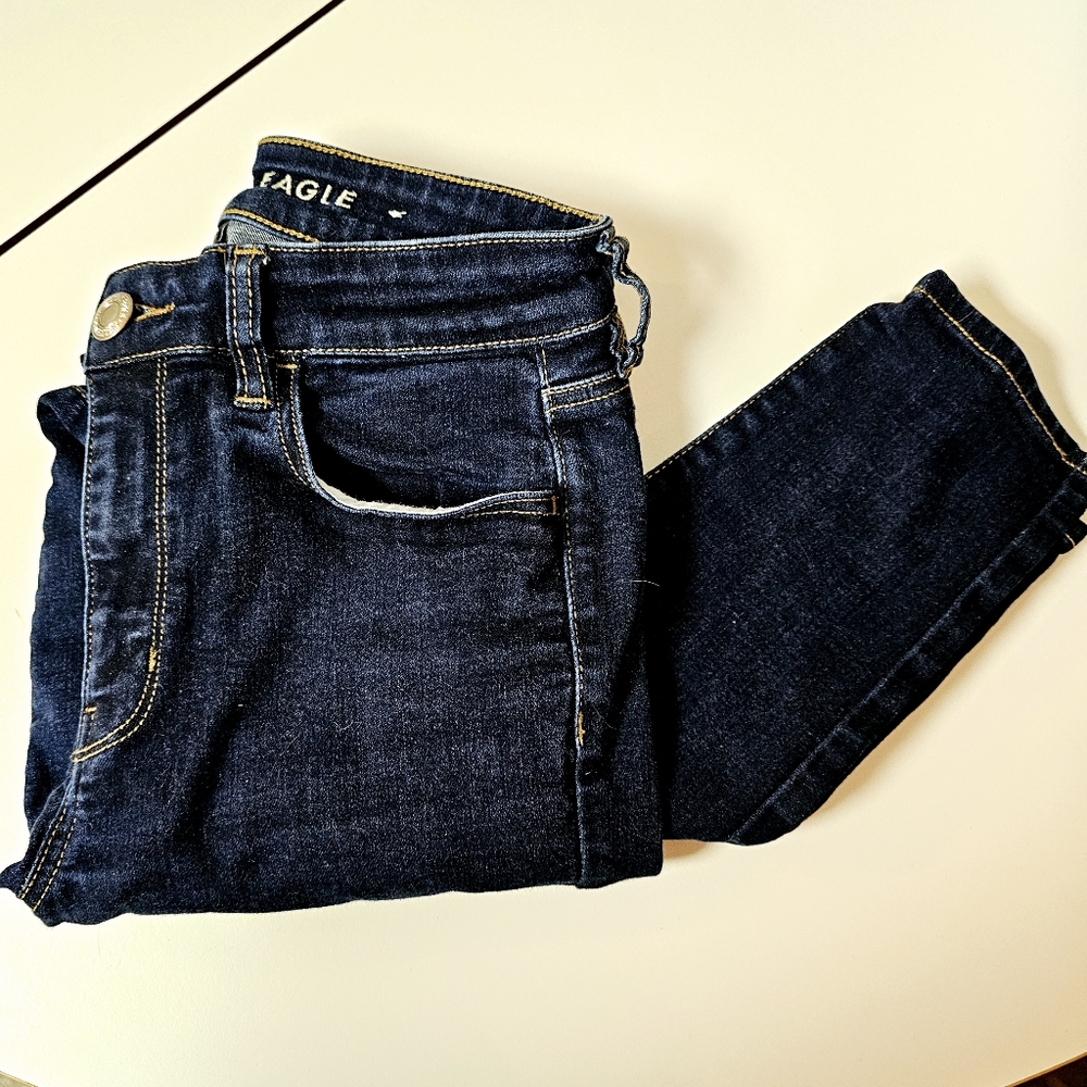 American Eagle Dark Wash hi rise Jeggings
